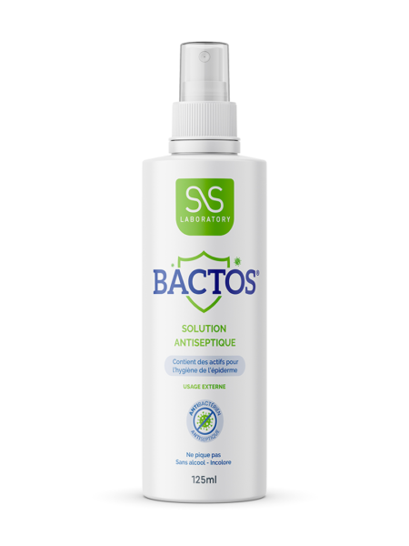 BACTOS – solution antiseptique – Usage Externe uniquement – Spray 125ml