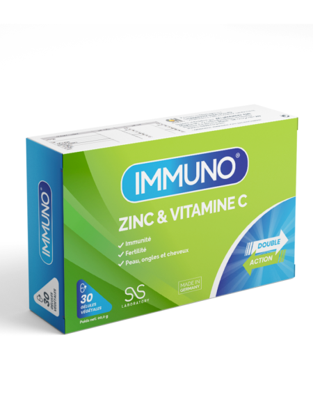 IMMUNO® – Zinc et Vitamine C – 30 gélules végétales